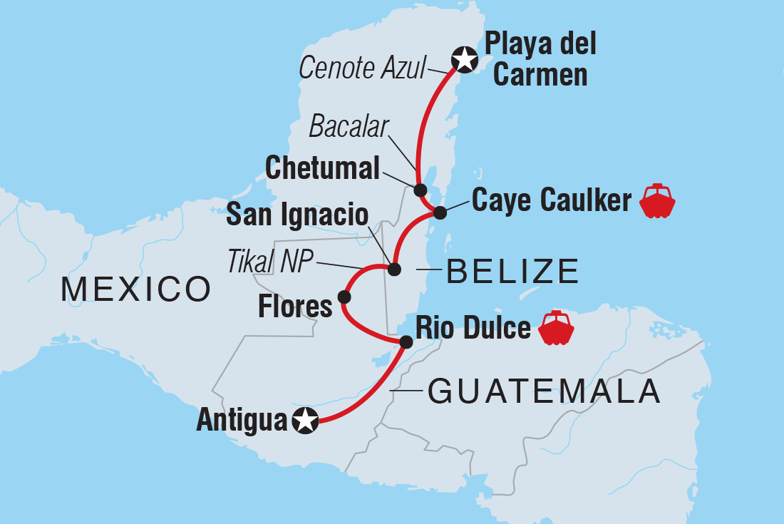 Trip route map