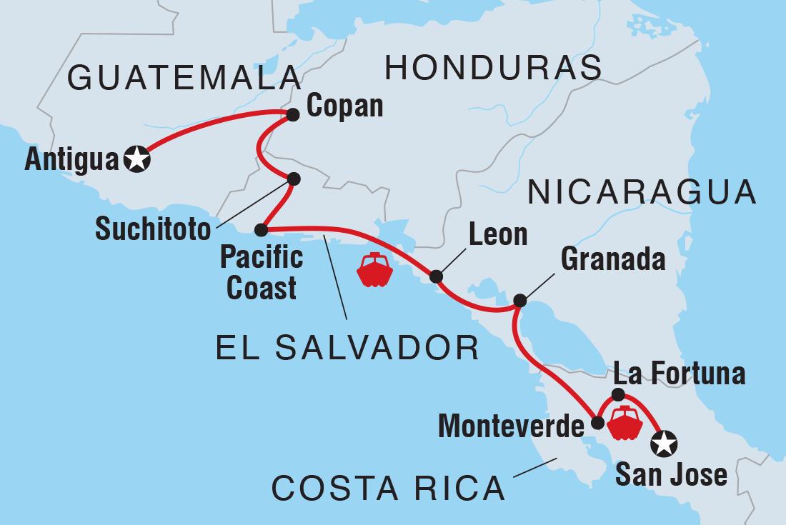 Trip route map