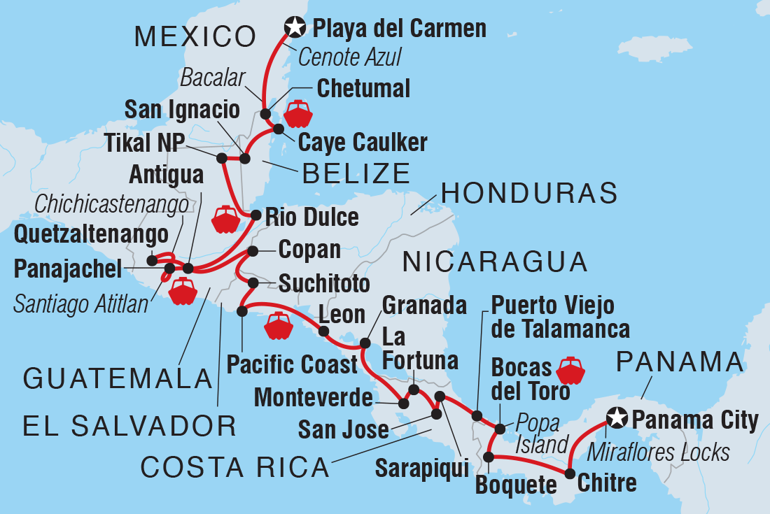 Trip route map