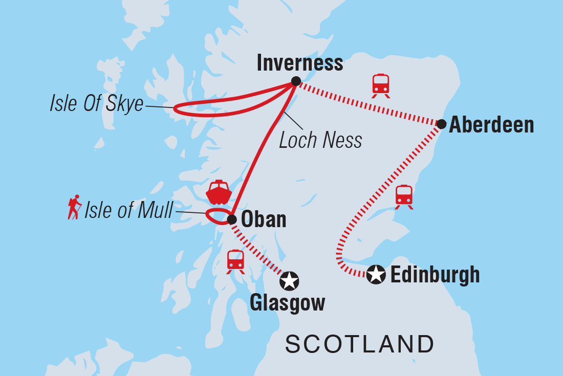 Trip route map