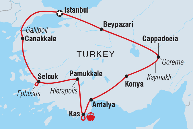 Trip route map