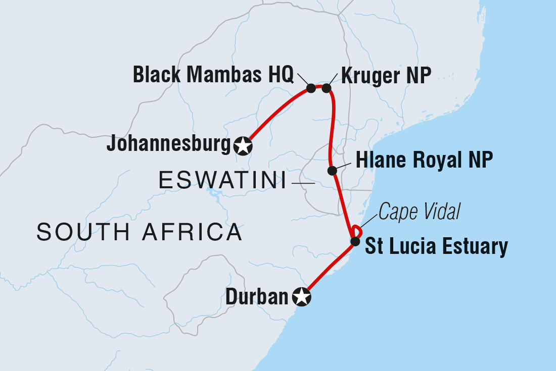 Trip route map