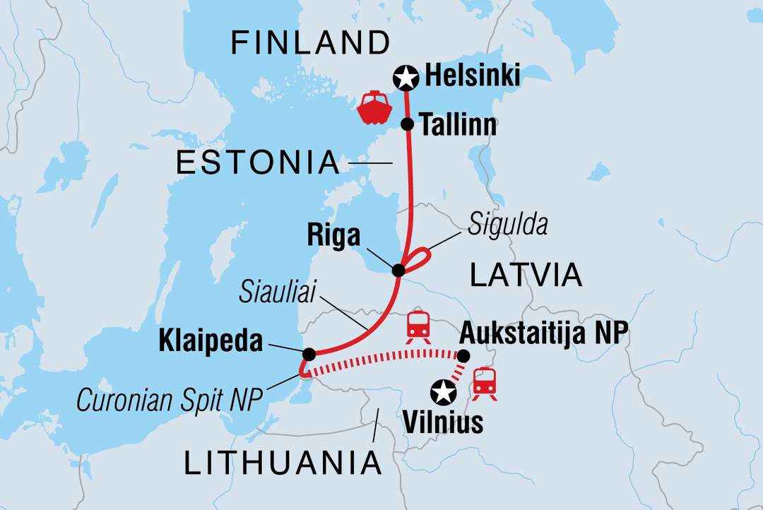 Trip route map