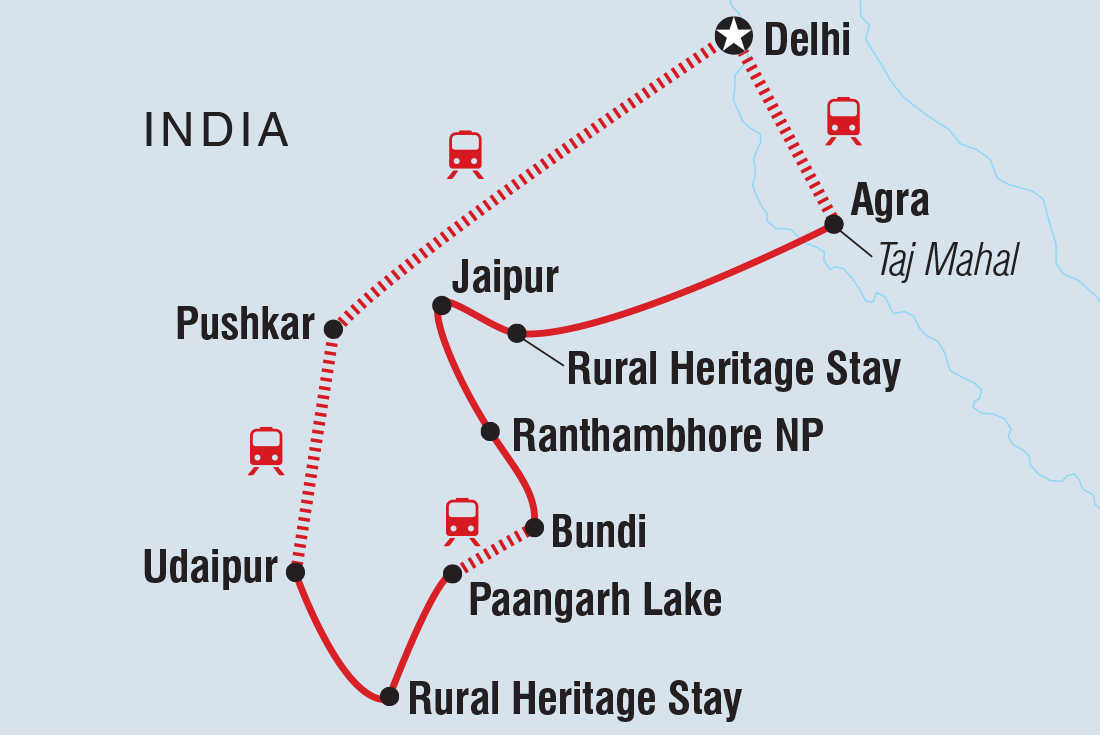Trip route map