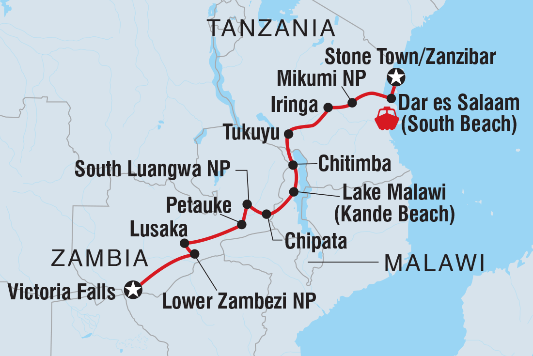 Trip route map