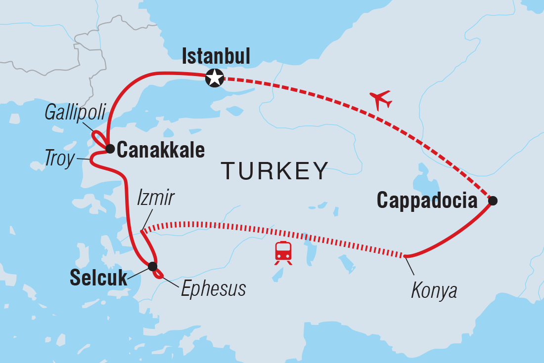 Trip route map