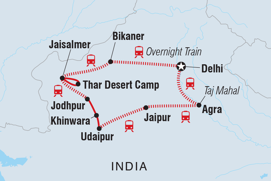 Trip route map