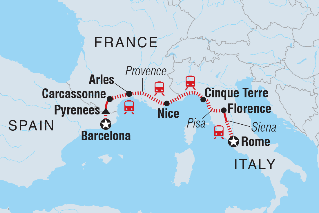 Trip route map