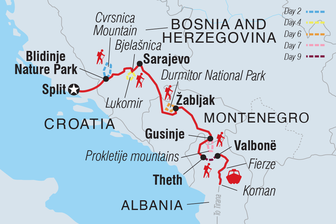 Trip route map