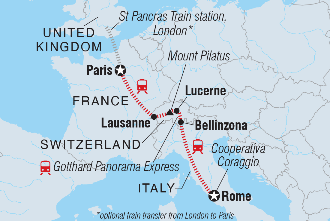 Trip route map