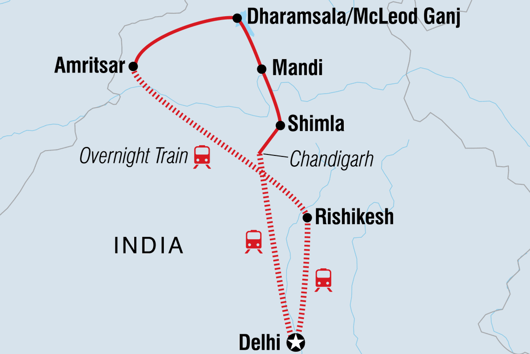 Trip route map