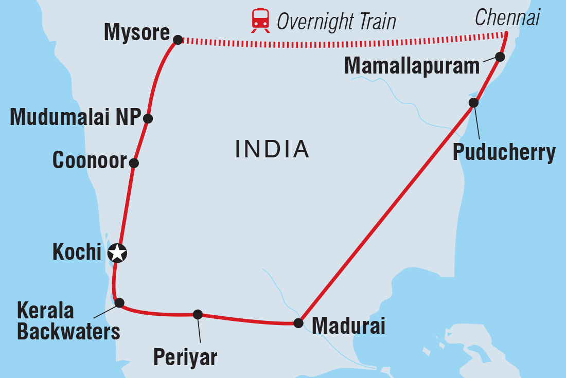 Trip route map