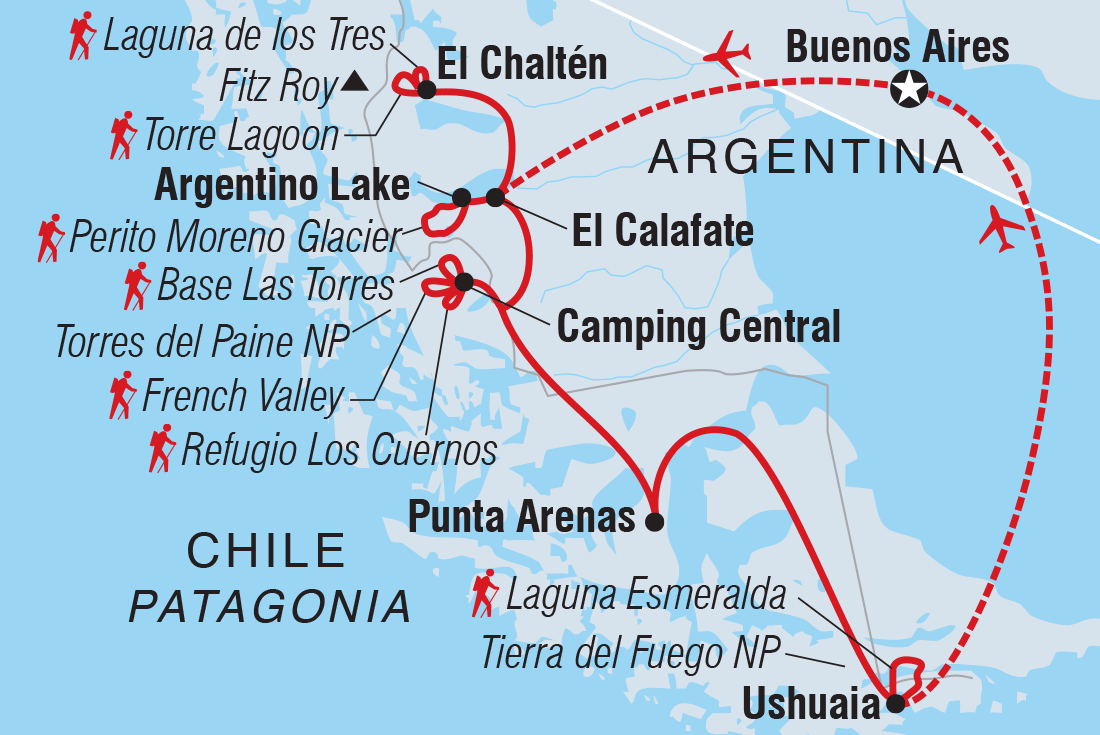 Trip route map