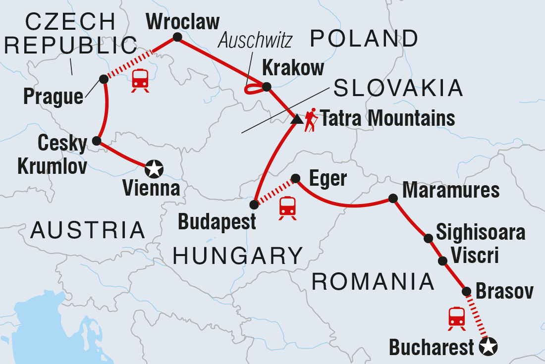 Trip route map