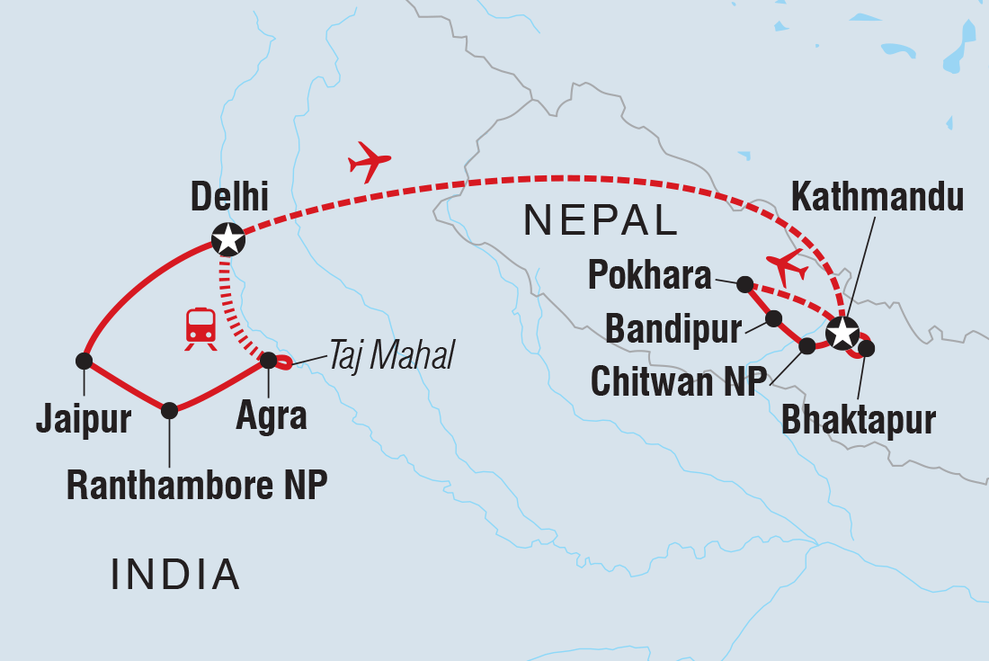 Trip route map