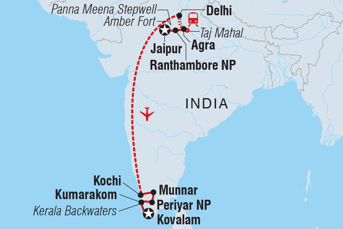 Trip route map