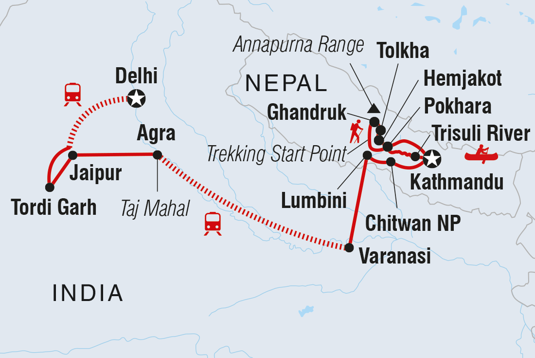 Trip route map