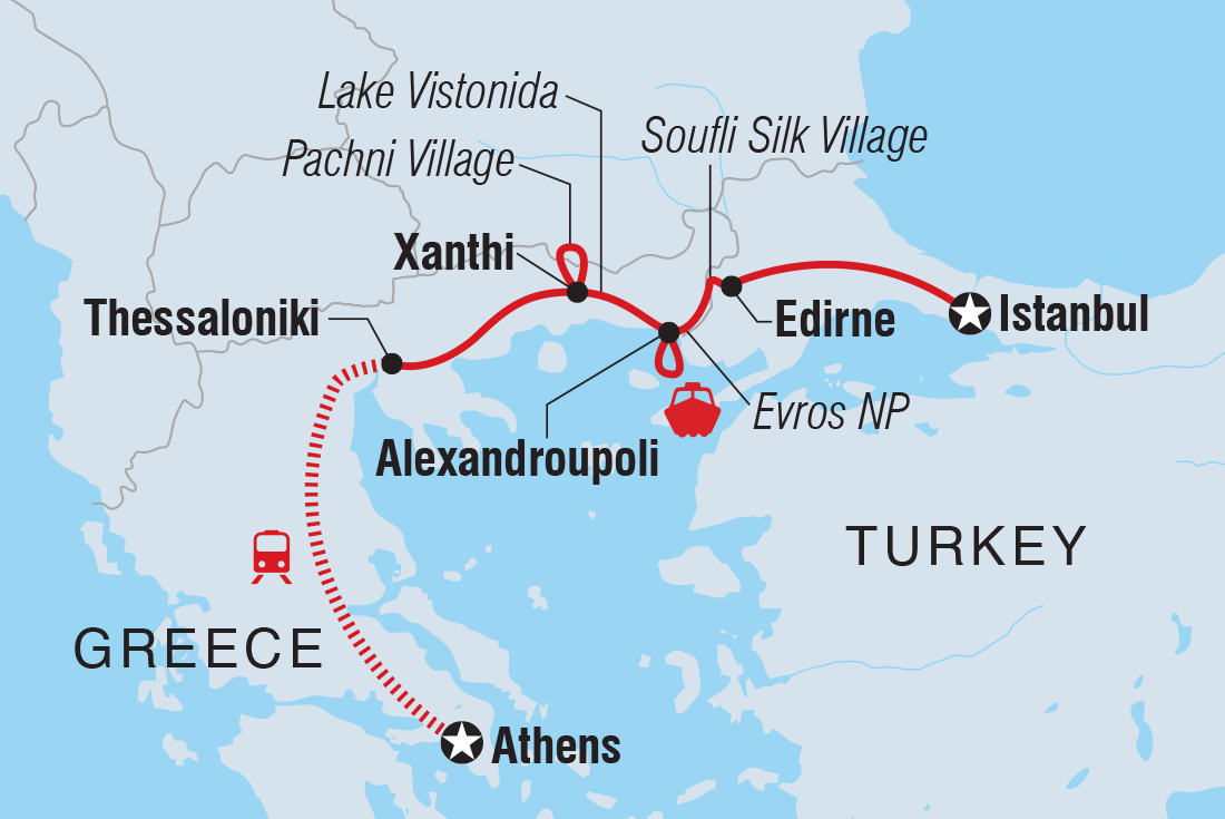 Trip route map