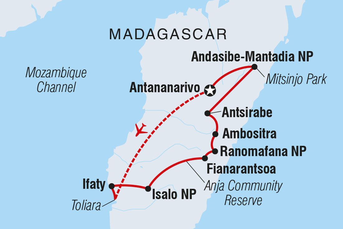 Trip route map