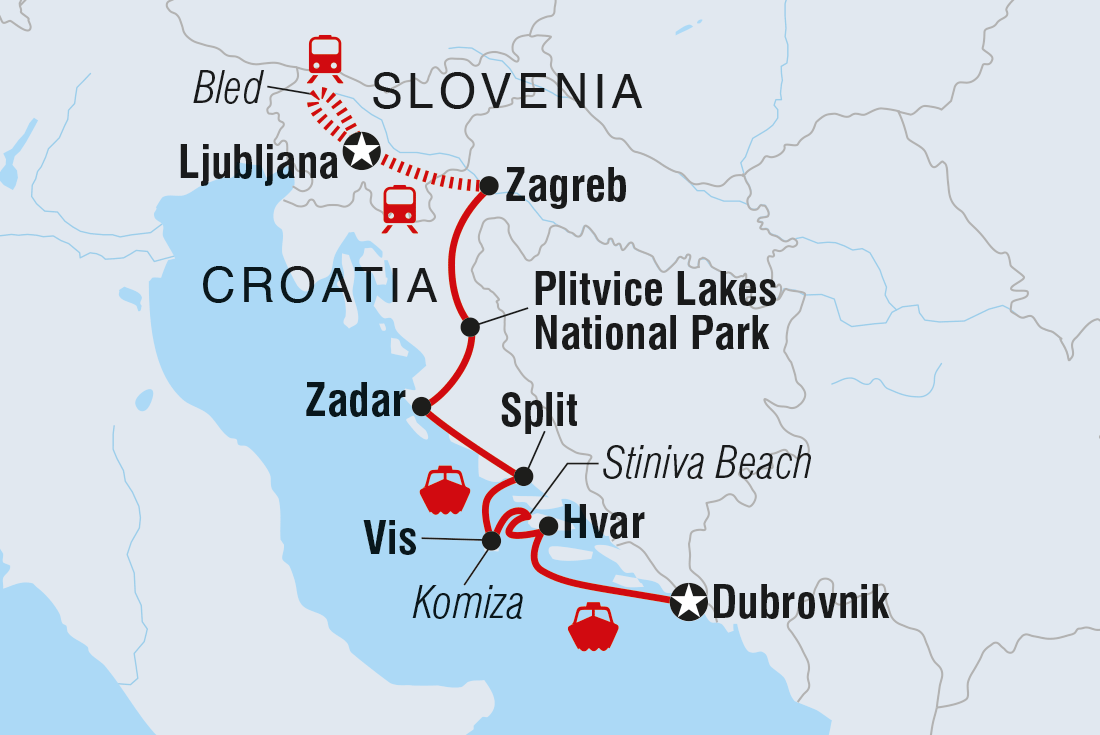 Trip route map