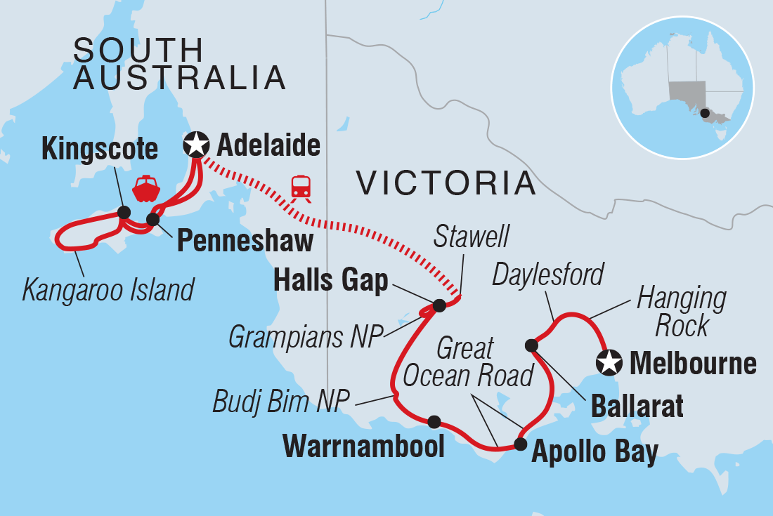 Trip route map