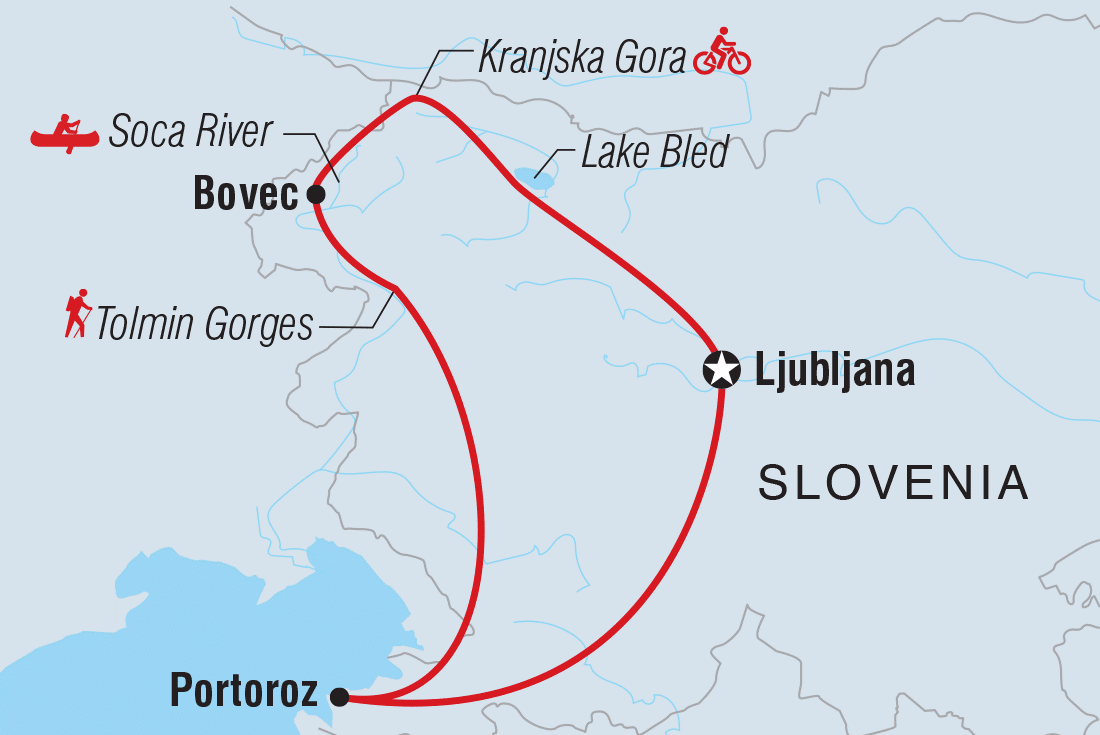 Trip route map