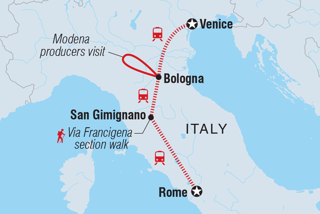 Trip route map