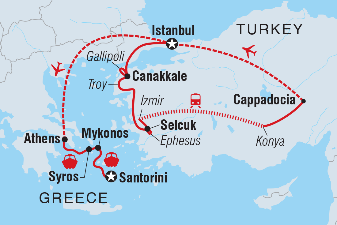 Trip route map