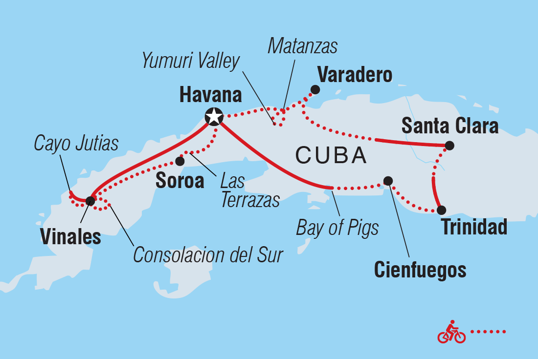 Trip route map