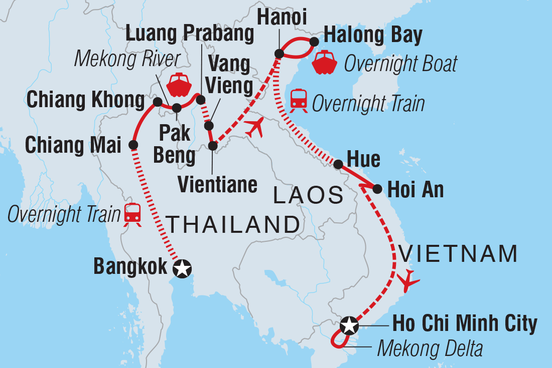 Trip route map
