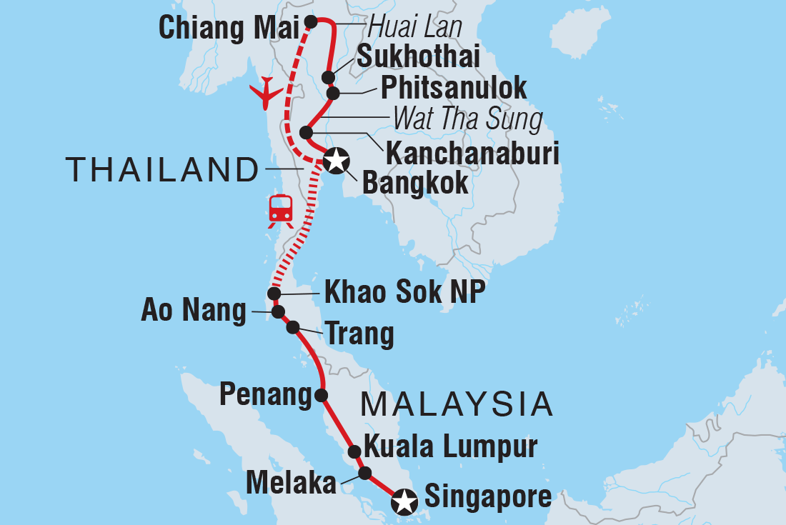Trip route map