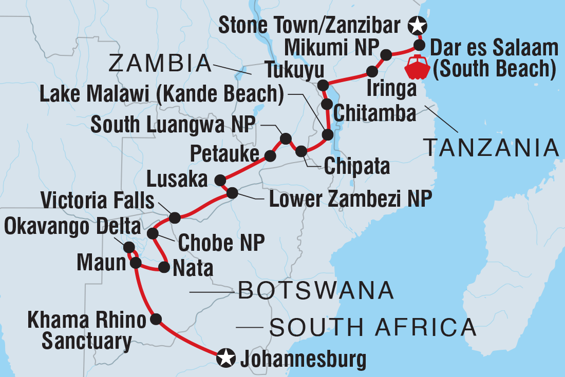 Trip route map
