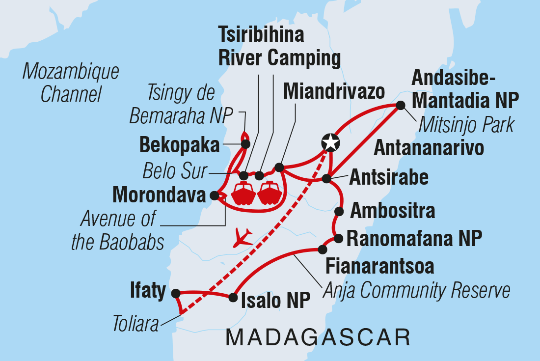 Trip route map