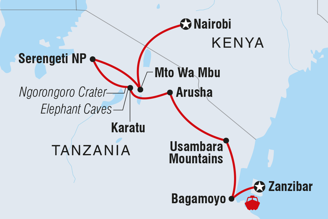 Trip route map