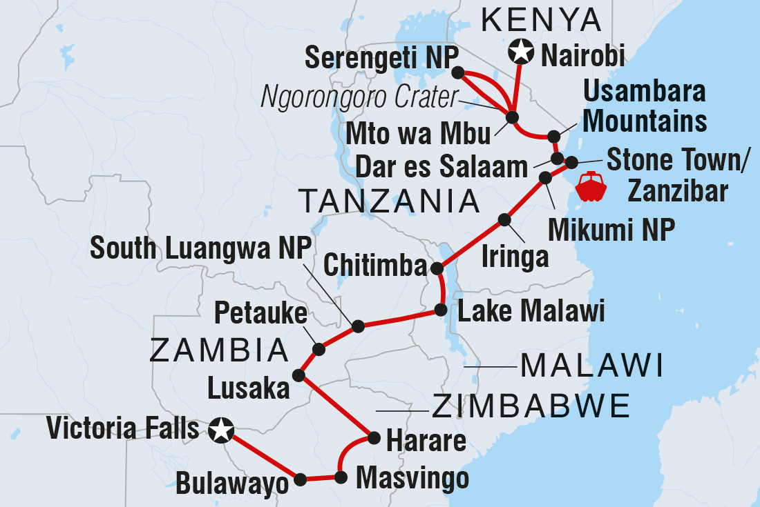 Trip route map