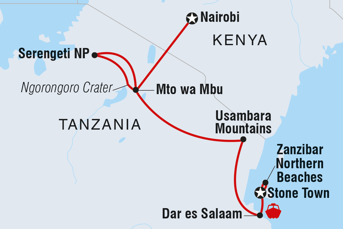Trip route map