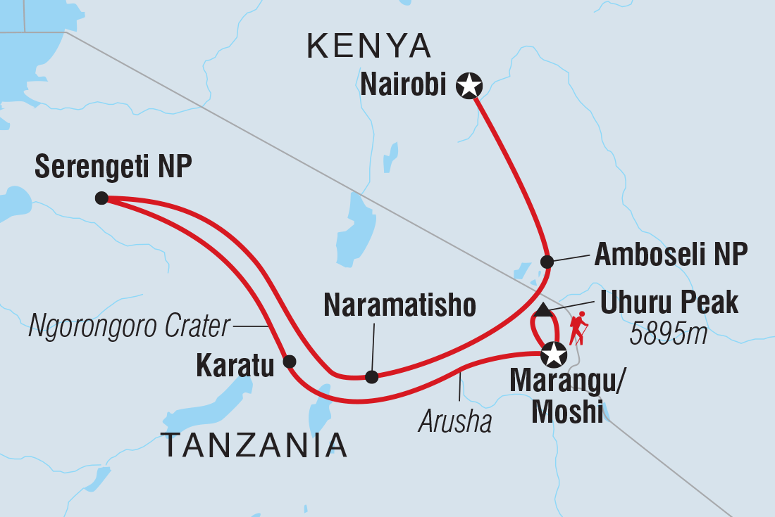 Trip route map