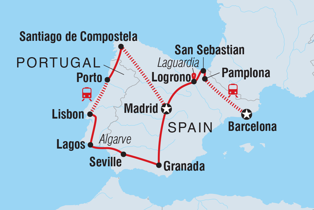 Trip route map