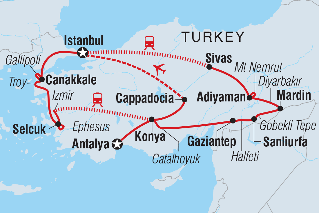 Trip route map