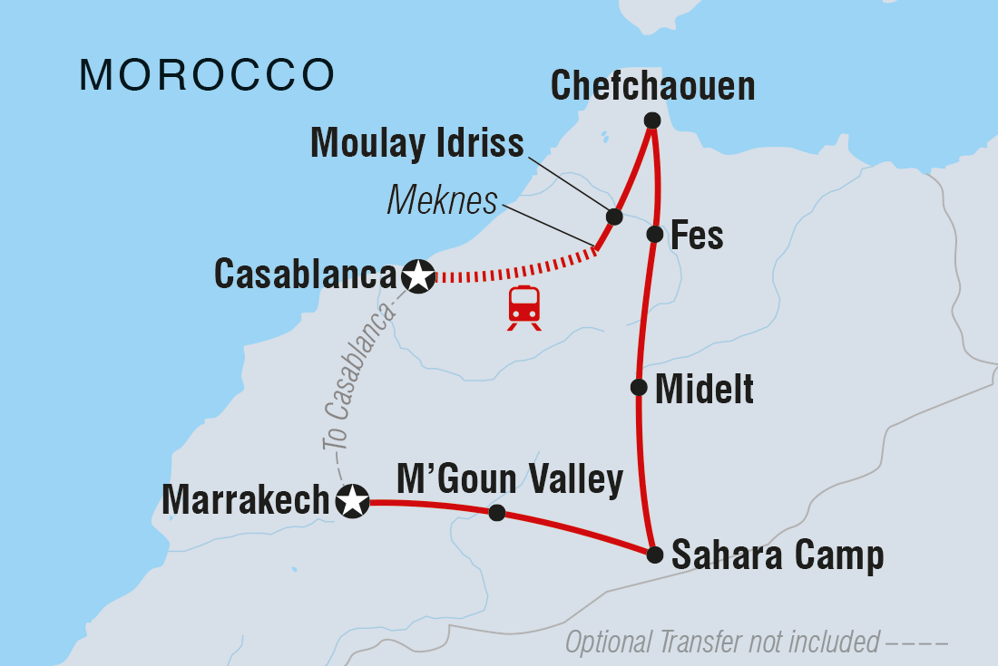 Trip route map