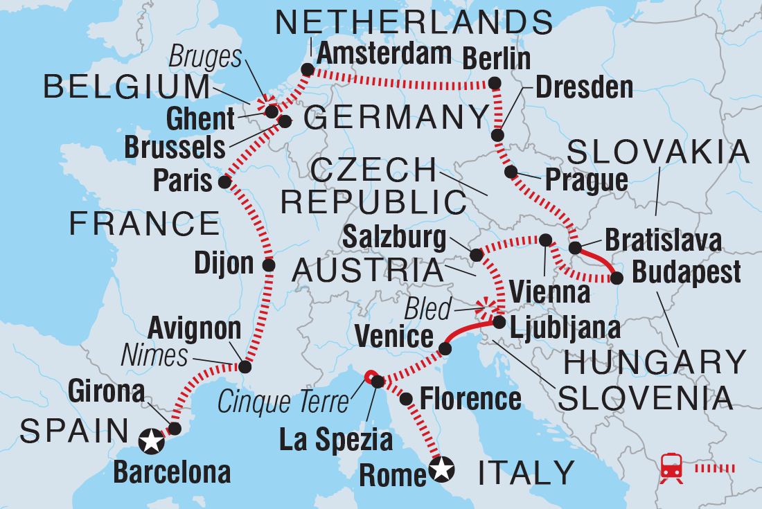 Trip route map