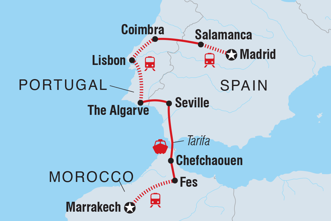 Trip route map