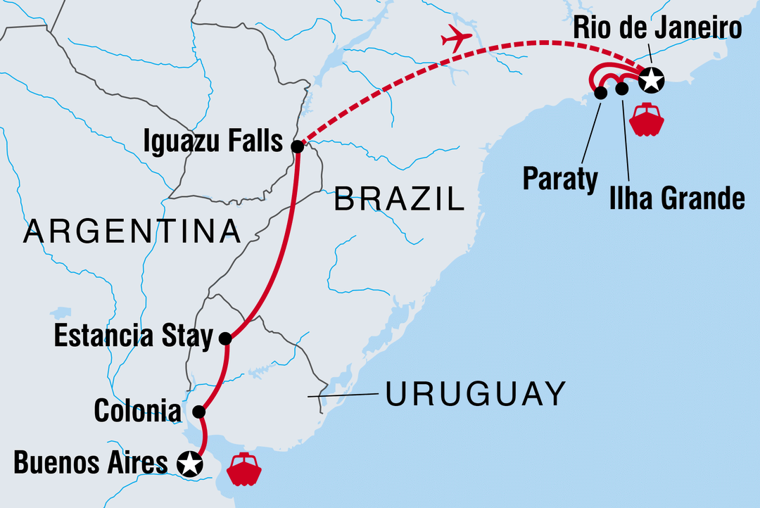 Trip route map