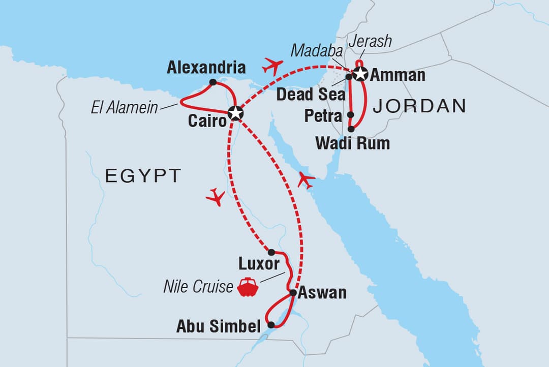 Trip route map