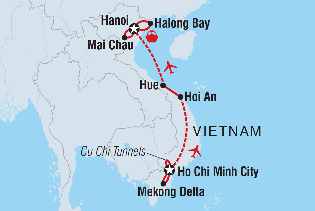 Trip route map