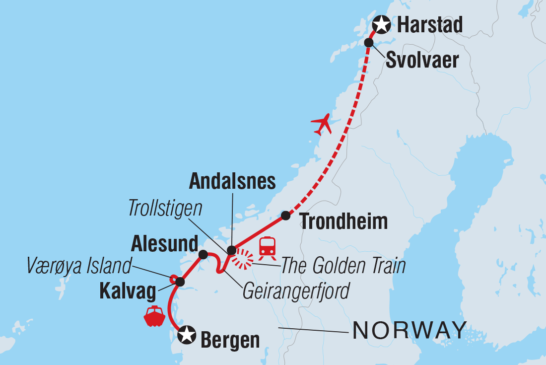 Trip route map