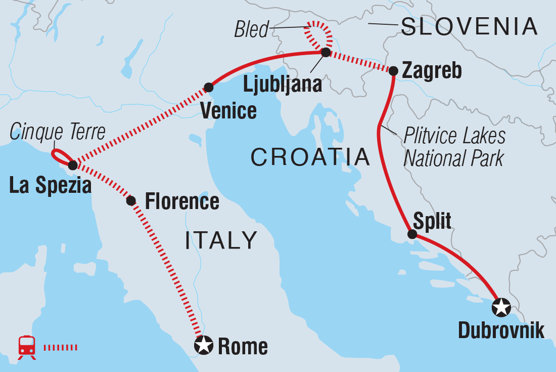 Trip route map