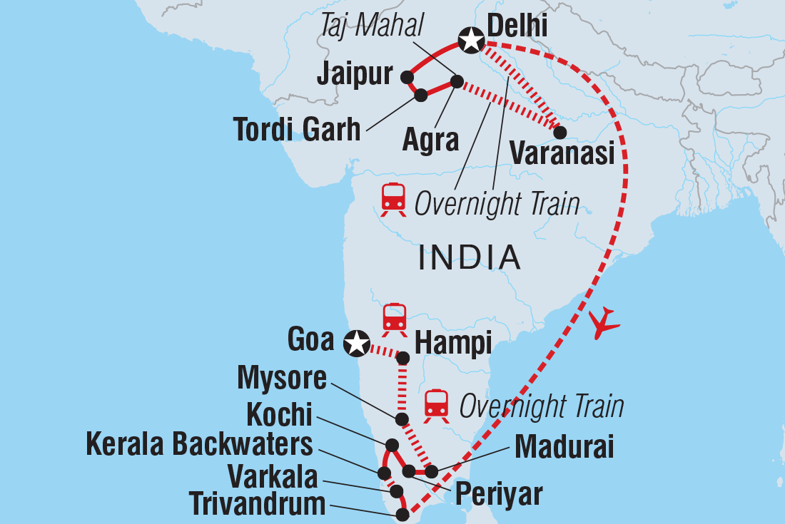 Trip route map