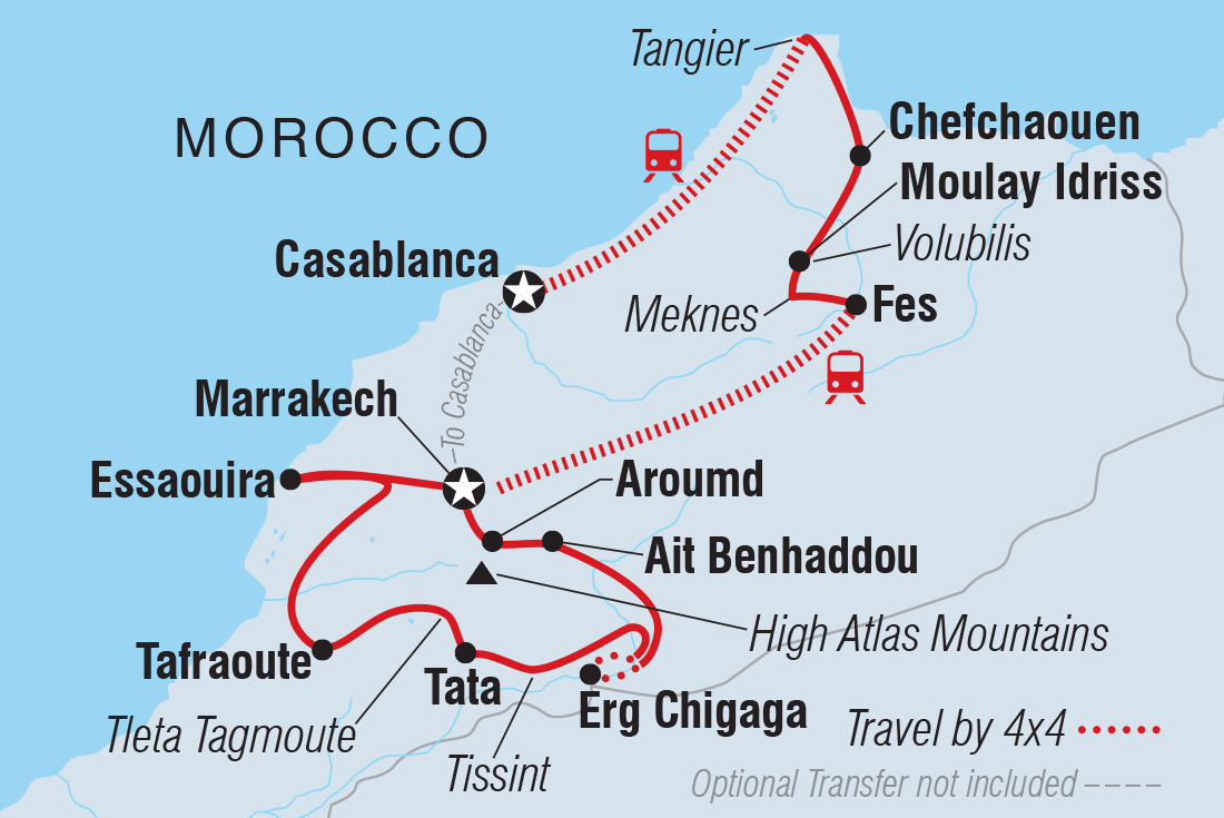 Trip route map