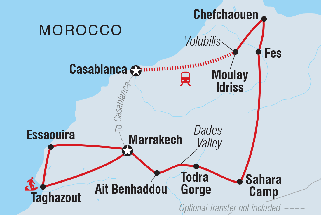 Trip route map